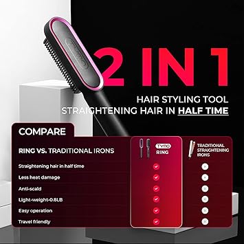 TYMO Hair Straightener Comb Brush