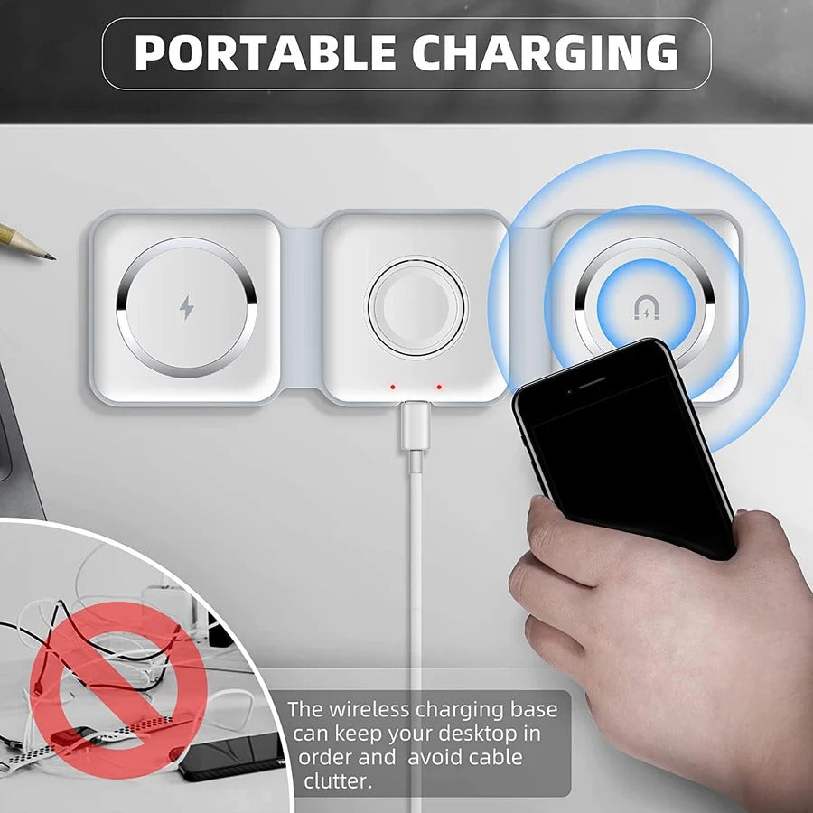 3-in-1 Fast Wireless Charging Pad | Multi-Device Charger