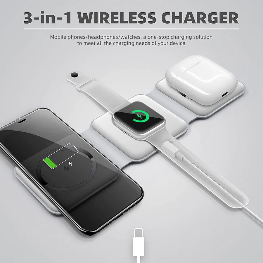 3-in-1 Fast Wireless Charging Pad | Multi-Device Charger